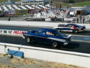 Navy Blue 1955 Chevy wheelie